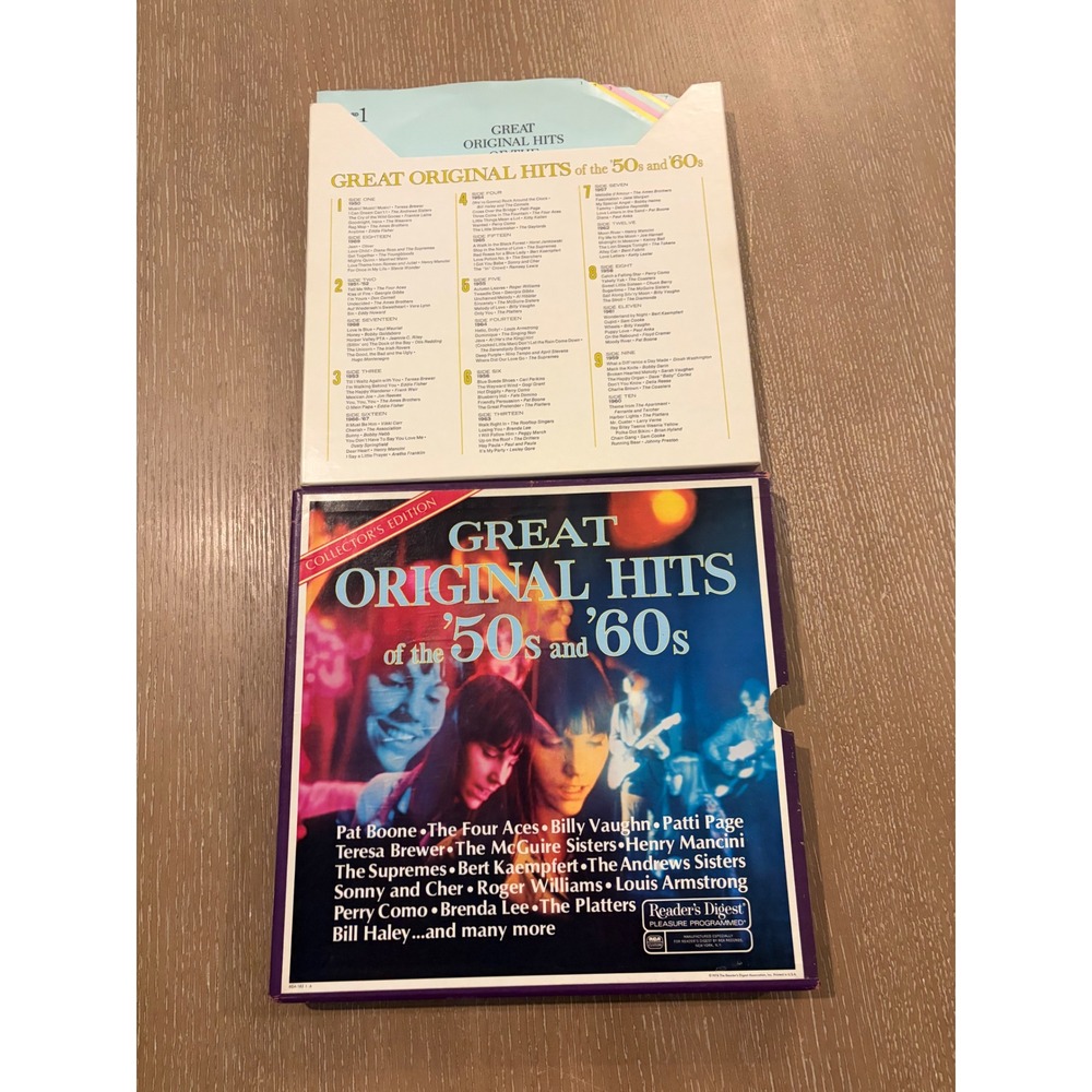 Vintage Great Original Hits of the 50s and 60s 9 LP Vinyl Box Set Readers Digest